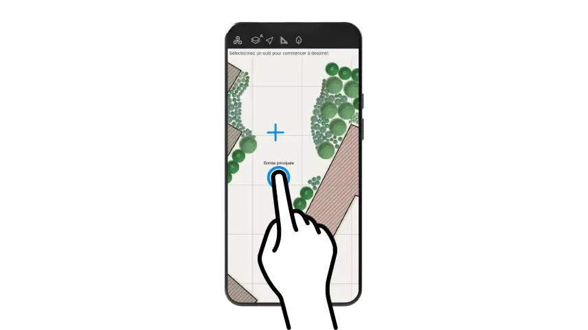 Dessinez avec précision sur un smartphone avec le curseur déporté.